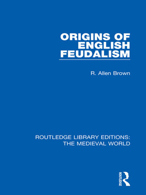 cover image of Origins of English Feudalism